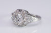 0.96CTW ART DECO PLATINUM DIAMOND RING - SinCityFinds Jewelry