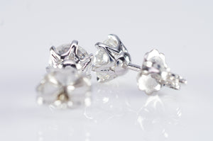 1CTW  JAMES ALLEN DIAMOND STUDS IN SCALLOPED 6 PRONG BASKET - SinCityFinds Jewelry