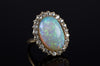 VINTAGE OPAL AND OLD MINE CUT COCKTAIL RING - SinCityFinds Jewelry