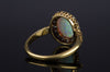 VICTORIAN OPAL AND OLD MINE CUT DIAMOND RING - SinCityFinds Jewelry