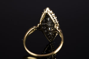 1.75CTW VICTORIAN OLD MINE CUT DIAMOND NAVETTE RING - SinCityFinds Jewelry