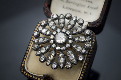 ROSE CUT DIAMOND BROOCH - SinCityFinds Jewelry