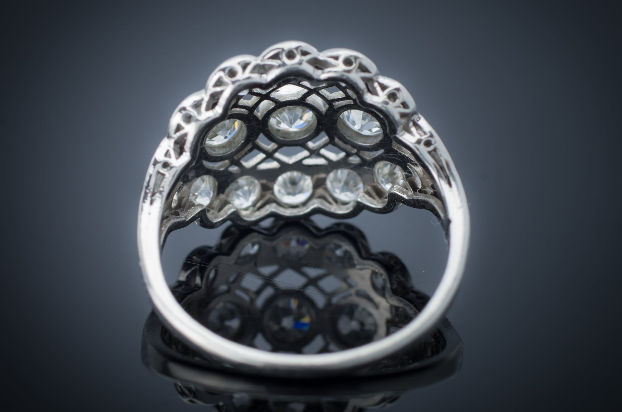 1.8CTW EDWARDIAN PLATINUM AND DIAMOND RING - SinCityFinds Jewelry
