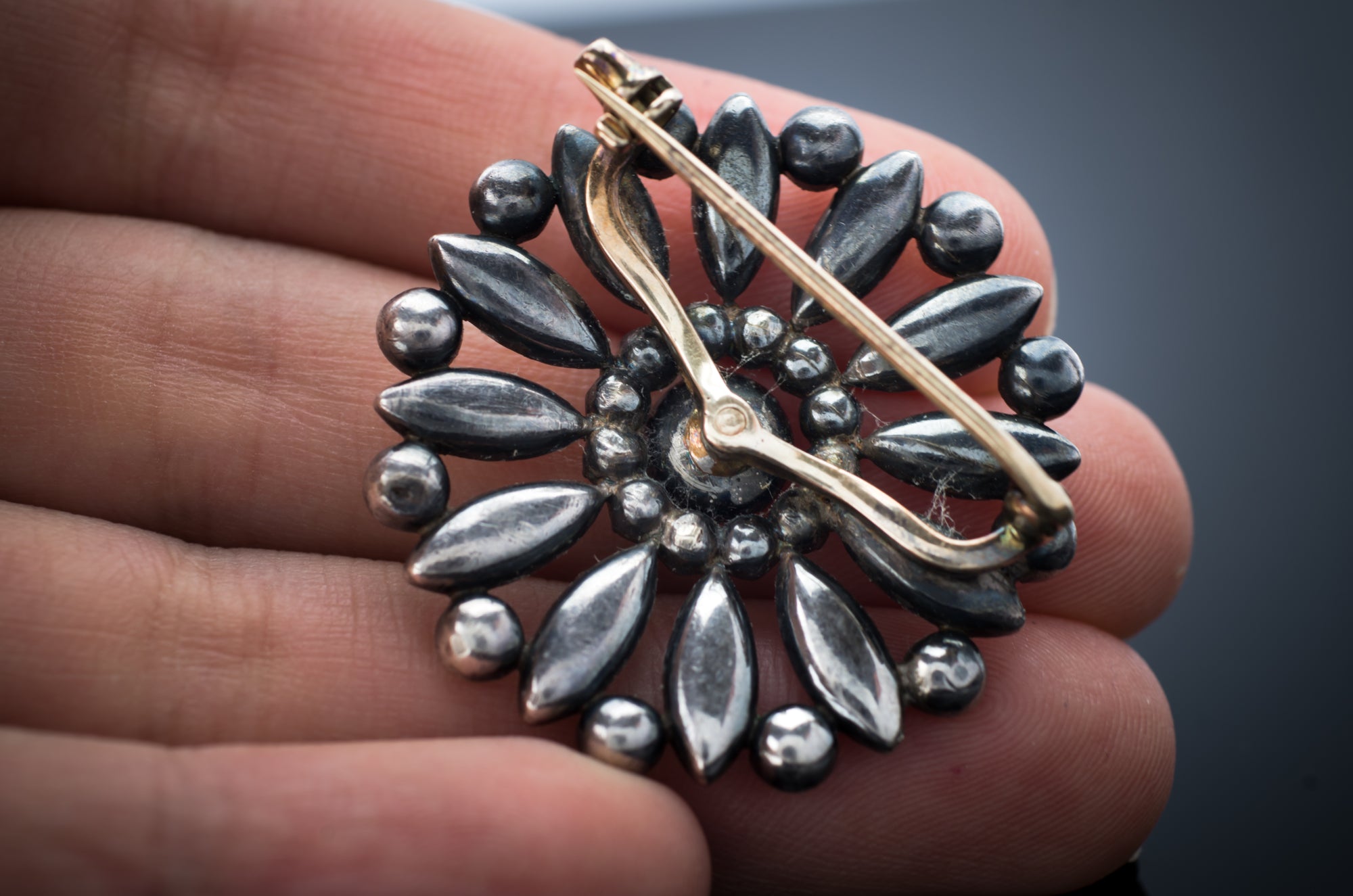 ROSE CUT DIAMOND BROOCH - SinCityFinds Jewelry