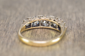 1.80CTW ANTIQUE FIVE STONE OLD CUT DIAMOND BAND - SinCityFinds Jewelry