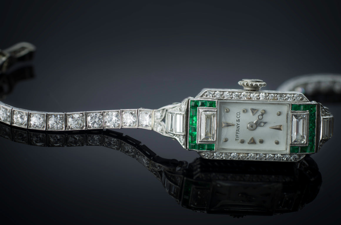 ART DECO TIFFANY DIAMOND  WATCH - SinCityFinds Jewelry