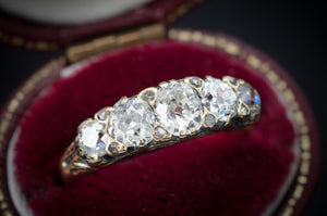 1.43CTW OLD MINE CUT DIAMOND BAND - SinCityFinds Jewelry