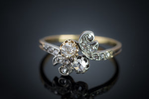 ANTIQUE FRENCH TOI ET MOI DIAMOND RING - SinCityFinds Jewelry