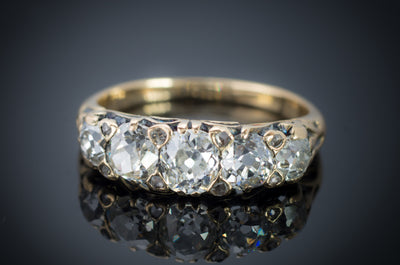 1.43CTW OLD MINE CUT DIAMOND BAND - SinCityFinds Jewelry