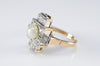 PLATINUM AND GOLD PEARL AND OLD CUT DIAMOND RING - SinCityFinds Jewelry