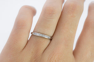 VINTAGE SINGLE CUT DIAMOND PLATINUM BAND - SinCityFinds Jewelry