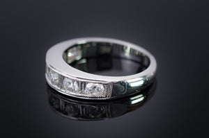 1.10CTW DIAMOND AND BAGUETTE HALF BAND - SinCityFinds Jewelry