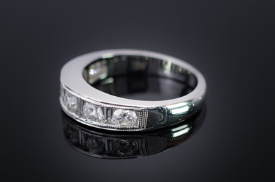 1.10CTW DIAMOND AND BAGUETTE HALF BAND - SinCityFinds Jewelry