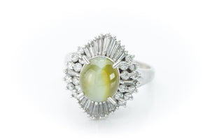 CATS EYE CHRYSOBERYL BALLERINA RING - SinCityFinds Jewelry