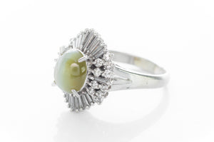 CATS EYE CHRYSOBERYL BALLERINA RING - SinCityFinds Jewelry