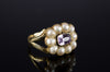 ANTIQUE EARLY VICTORIAN AMETHYST AND SPLIT PEARL RING - SinCityFinds Jewelry