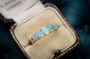 FIVE STONE OPAL RING IN YELLOW GOLD - SinCityFinds Jewelry