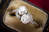 1.80CTW ANTIQUE TOI ET MOI EUROPEAN CUT DIAMOND RING - SinCityFinds Jewelry