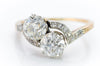 1.80CTW ANTIQUE TOI ET MOI EUROPEAN CUT DIAMOND RING - SinCityFinds Jewelry