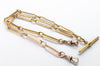 30G 18k GOLD TROMBONE LINK CHAIN - SinCityFinds Jewelry
