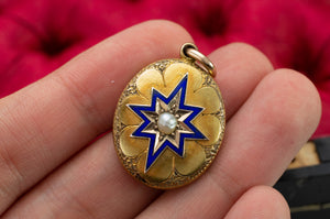 ANTIQUE 18K GOLD LOCKET - SinCityFinds Jewelry