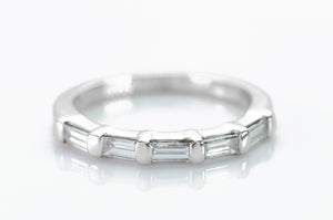 0.50CTW LONG BAGUETTE HALF ETERNITY BAND - SinCityFinds Jewelry