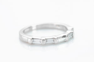 0.50CTW LONG BAGUETTE HALF ETERNITY BAND - SinCityFinds Jewelry