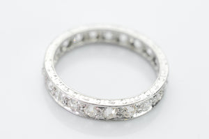 1.25CTW OLD EUROPEAN CUT DIAMOND BAND IN PLATINUM - SinCityFinds Jewelry