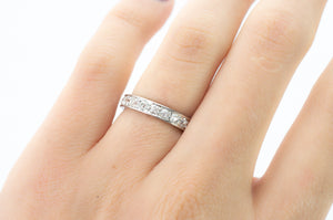 1.25CTW OLD EUROPEAN CUT DIAMOND BAND IN PLATINUM - SinCityFinds Jewelry