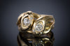 ANTIQUE DOUBLE HEADED DIAMOND SNAKE RING - SinCityFinds Jewelry