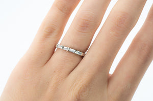 0.50CTW LONG BAGUETTE HALF ETERNITY BAND - SinCityFinds Jewelry