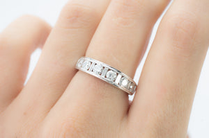 1.10CTW DIAMOND AND BAGUETTE HALF BAND - SinCityFinds Jewelry