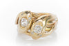 ANTIQUE DOUBLE HEADED DIAMOND SNAKE RING - SinCityFinds Jewelry