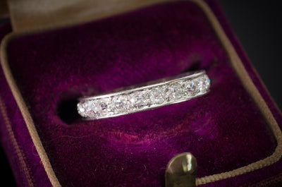 1.25CTW OLD EUROPEAN CUT DIAMOND BAND IN PLATINUM - SinCityFinds Jewelry