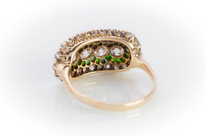 OLD EUROPEAN CUT DIAMOND AND EMERALD RING - SinCityFinds Jewelry