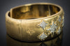 HEAVY VINTAGE 18K GOLD AND DIAMOND BANGLE - SinCityFinds Jewelry