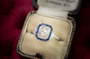 SAPPHIRE, ROCK CRYSTAL AND OLD EUROPEAN CUT DIAMOND RING - SinCityFinds Jewelry