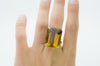 32CT CITRINE COCKTAIL RING IN 18K gold - SinCityFinds Jewelry