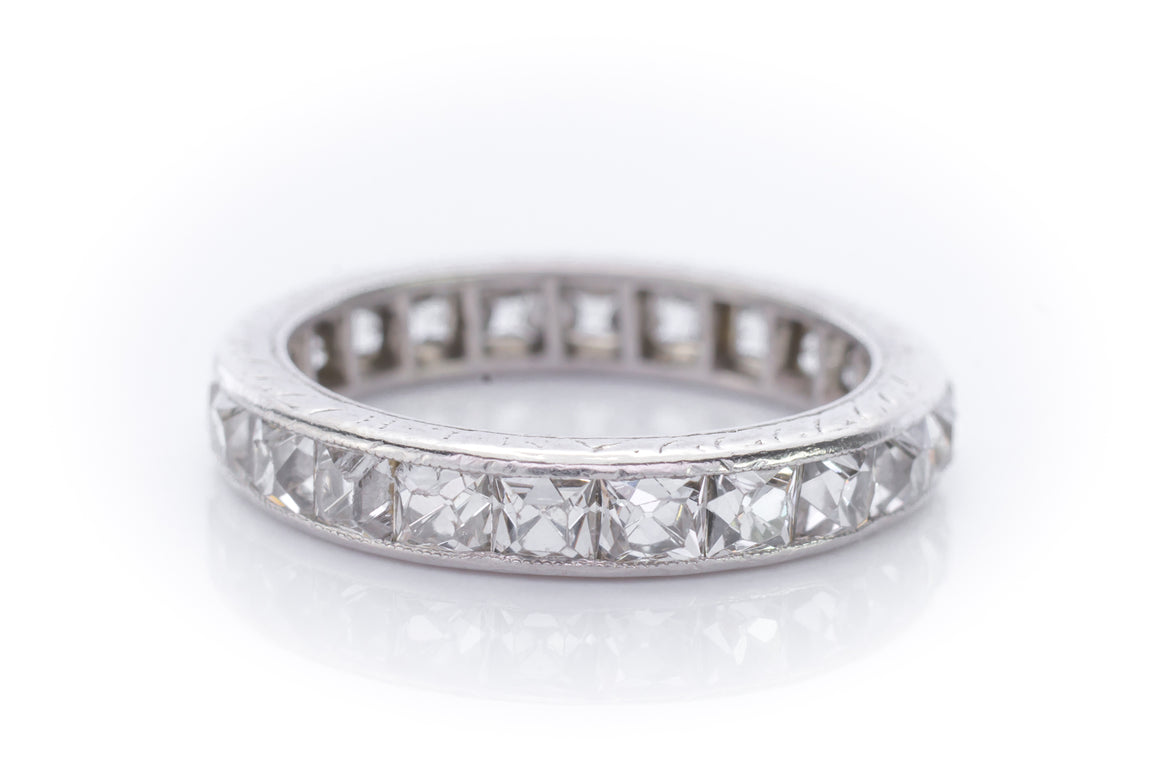 FRENCH CUT DIAMOND ETERNITY BAND - SinCityFinds Jewelry