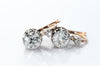 1.60CTW FRENCH DORMEUSES EARRINGS IN 18K AND PLATINUM - SinCityFinds Jewelry