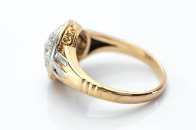 0.85CTW OLD MINE DIAMOND CLUSTER RING - SinCityFinds Jewelry