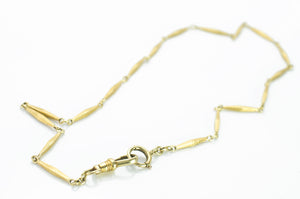 14.25 INCH 14K GOLD FANCY LINK WATCH CHAIN - SinCityFinds Jewelry