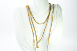 59 INCH GUARD CHAIN IN 14K GOLD - SinCityFinds Jewelry