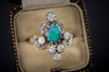 BLACK OPAL AND OLD CUT DIAMOND RING - SinCityFinds Jewelry