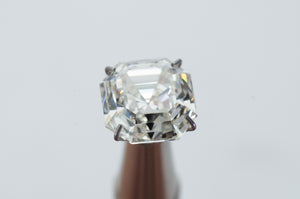 3.78CT VINTAGE ASSCHER CUT DIAMOND ART DECO ENGAGEMENT RING - SinCityFinds Jewelry