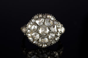 ANTIQUE ROSE CUT CLUSTER RING - SinCityFinds Jewelry