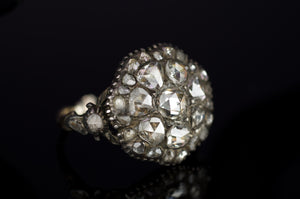 ANTIQUE ROSE CUT CLUSTER RING - SinCityFinds Jewelry