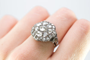 ANTIQUE ROSE CUT CLUSTER RING - SinCityFinds Jewelry