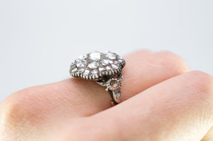 ANTIQUE ROSE CUT CLUSTER RING - SinCityFinds Jewelry