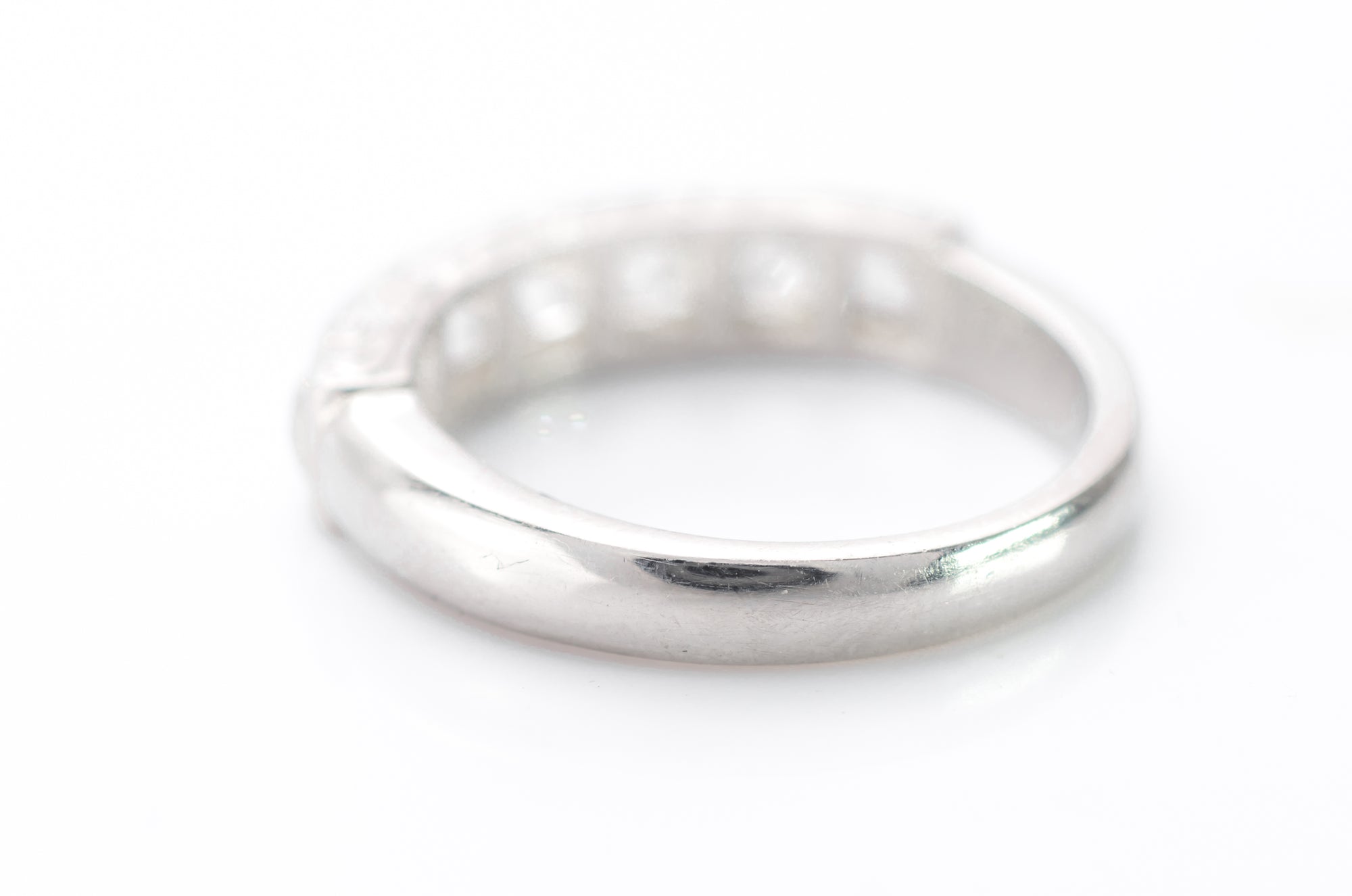 2.1CTW FRENCH CUT 7 STONE BAND IN PLATINUM - SinCityFinds Jewelry